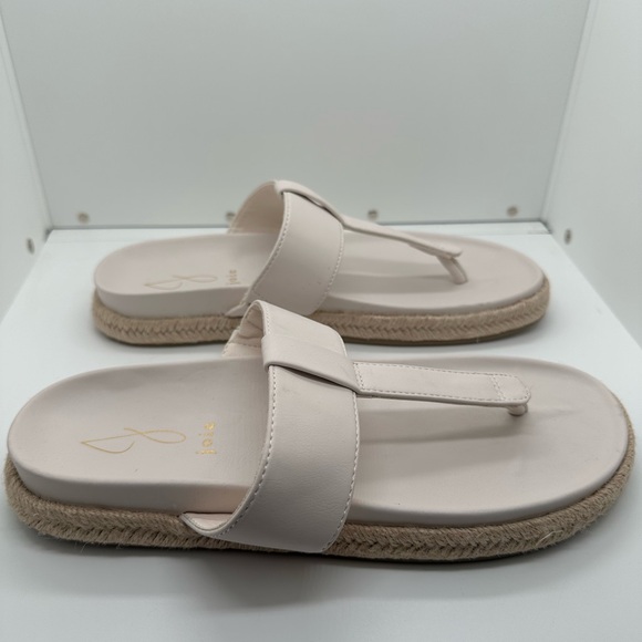Joie Nacho Espadrille Thong Slide Sandals Vegan Leather Size 9.5 - Picture 2 of 10